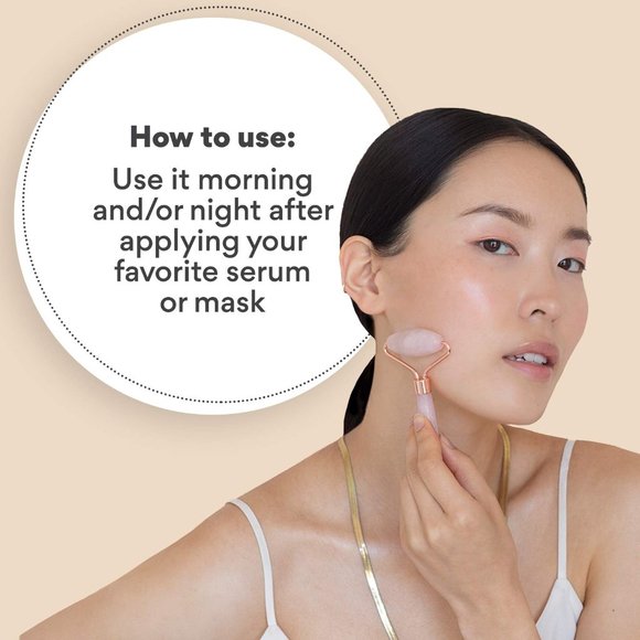 NEW Natural Pink Jade Roller for Glowing Skin - Picture 3 of 8